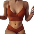thumbnail image 1 of Fesfesfes Bikinis for Women Low Cut Swimsuit 2023 New Fashion With Bra Pad Wireless Quick Drying Single Wearing Floral Bikini Swimsuit Split Swimsuit Spring Saving Sale, 1 of 6