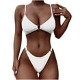 thumbnail image 1 of Fesfesfes Bikinis for Women Scoop Neck Swimsuit Fashion Solid Color Comfortable Loose Sleeveless Swimsuit Top Blouse Casual On Sale, 1 of 8