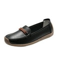 thumbnail image 1 of Fesfesfes Black Flats shoes Round Toe Snail Shoes Sweet Middle Age Mom's Flats Shoes Comfortable Lightweight Shoes 41(8.5), 1 of 5