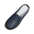 thumbnail image 1 of Fesfesfes Black Flats shoes Round Toe Versatile Flat Shoes Soft Bottom Large Size Casual Color Shoes Synthetic Shoes 35(4.5), 1 of 3