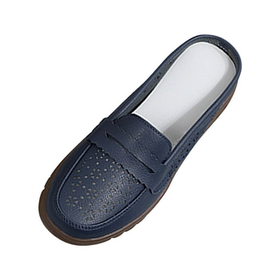 Fesfesfes Black Flats shoes Round Toe Versatile Flat Shoes Soft Bottom Large Size Casual Color Shoes Synthetic Shoes 37(6)