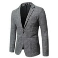thumbnail image 1 of Fesfesfes Blazer for Men's Fall And Winter Fashion Personality Solid Color Casual Suit Jacket On Sale, 1 of 3