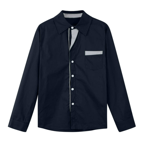 Fesfesfes Blouse Shirt for Men Printed Shirt Shirt Temperament Slim Fit Casual Lapel Floral Long Sleeve Shirt Men Korean Version Large Size Shirt Sale Items