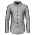 thumbnail image 1 of Fesfesfes Blouse Shirt for Men Casual Solid Apparel Diamond Foil Print Long Sleeve Button Down Shirt, 1 of 9