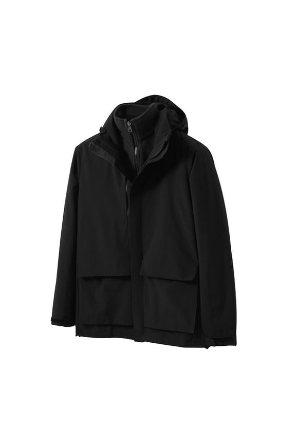 Jacket for Women Winter Three-in-one Detachable Down Liner Windproof Plus Velvet Thickened Two-piece Suit