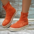 thumbnail image 1 of Fesfesfes Booties For Women Low Heel Women's Fall And Winter Suede Foot Cover Round Head Platform Sponge Elastic Skinny Boots 6.5(38), 1 of 5