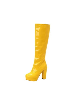 Womens Knee High Boots in Womens Boots | Yellow - Walmart.com
