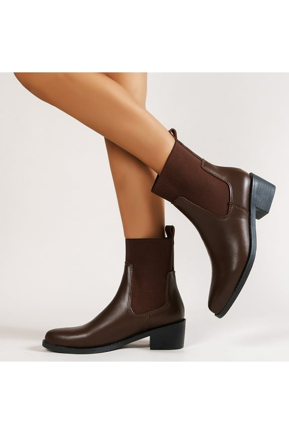 Boots for Women And Winter Retro Chimney Short Boots Boots Casual Fashion Boots 4.5(35)