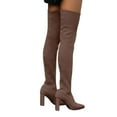 thumbnail image 1 of Fesfesfes Boots for Women Elastic Long Boots Over Knee Thick Heels Pointed Toe Slimming Boots Knitted Sock Shoes US:9(42), 1 of 5