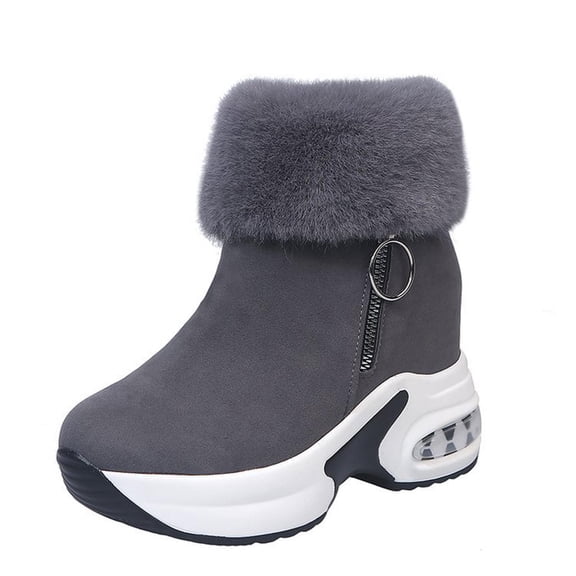 Fesfesfes Boots for Women Winter New Short Tube Plus Velvet Women's To Keep Warm, Cotton And Snow 40(US:8.5)