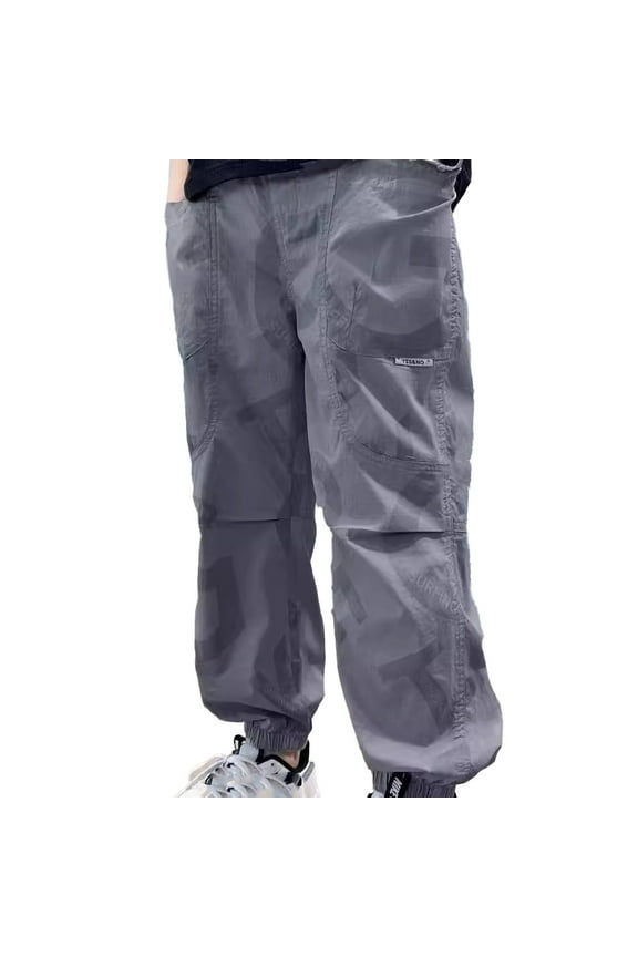 Boys And Girls Summer Pants Thin Ice Silk-drying Trousers For Big Kids Bloomers Pants for Teenager Boys