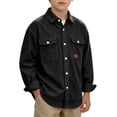 thumbnail image 1 of Fesfesfes Boys Corduroy Shirt Jacket Long Sleeve Button Down with Double Chest Pockets Relaxed Fit Casual Outerwear for School Outdoor Wear 4-14 Years, 1 of 7