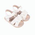 thumbnail image 1 of Fesfesfes Boys Girls Summer Cute Rubber-Sole Baby Shoes Non-Slip Soft Soles for Toddlers,Lightweight Breathable Design Toddler Shoes(White#4,6-9 Months), 1 of 8