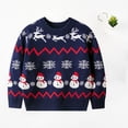 thumbnail image 1 of Fesfesfes Boys Girls Sweater Long Sleeve Knitwear Kids Christmas Pattern Sweater Crewneck Pullover Sweater for Kid, 1 of 4