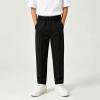thumbnail image 1 of Fesfesfes Boys Girls Unisex Cotton School Uniform Pants Elastic Waist Straight Leg Trousers with Pockets, Casual Back to School Bottoms for Kids Ages 5-15 Years, 1 of 9
