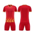 thumbnail image 1 of Fesfesfes Boys Kids Football Soccer Set,5-13Years Breathable Short Sleeve Top,Elastic Waist Athletic Shorts,Youth Sports Training Game Active Outfit, 1 of 6