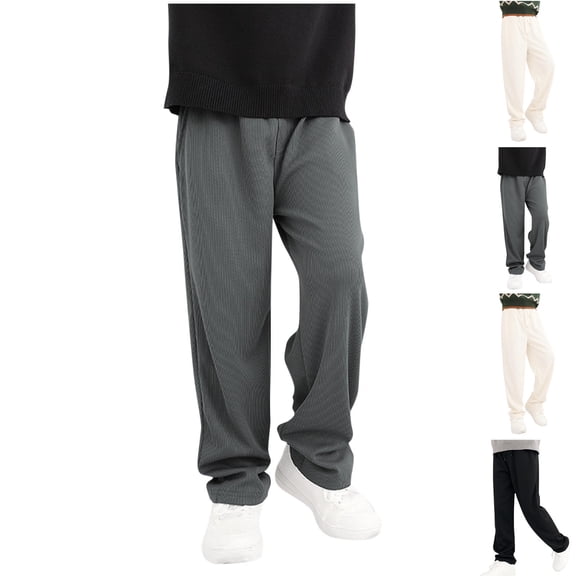 Fesfesfes Boys Pants Loose Comfy Children Pants Straight-Leg Pants Kids Casual Outwear Pants