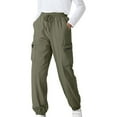 thumbnail image 1 of Fesfesfes Boys' Sports Pants Elastic Drawstring Waist Tapered Leg with Ankle Cuffs Sweatpants Summer Sports Outdoor Solid Color Trousers(Green#1,7 Years), 1 of 7