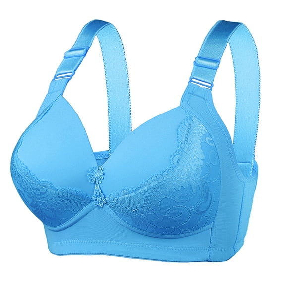 Fesfesfes Bras for Women Lace Patchwork Shaped Bras Wire Free Side Lifted Stretchy Underwear Bras Elegant Solid Color Bras Gather Push Up Unwired Everyday Bras