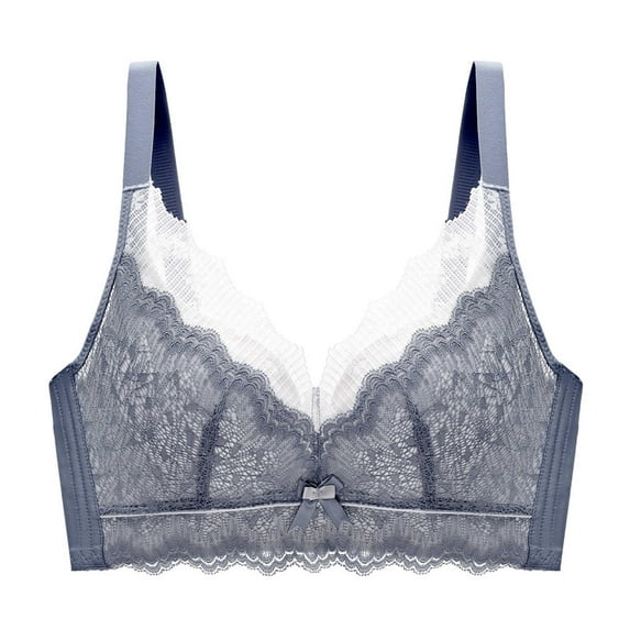 Fesfesfes Bras for Women Comfortable Breathable Hollow Lace Bras Unwired Small Adjustment Lift Push Up Bras High Support Underwear Bras