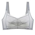 thumbnail image 1 of Fesfesfes Bras for Women Comfortable Breathable Unwired Lace Appear Small Adjustment Lift Push Up Bras Summer Underwear Bras, 1 of 9