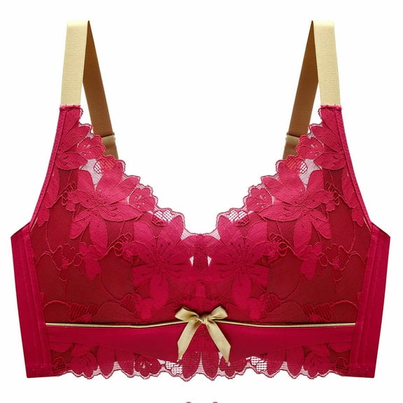 Fesfesfes Bras for Women Comfortable Hollow Breathable Mesh Lace Bras Unwired Adjustment Lift Push Up Bras High Support Underwear Bras