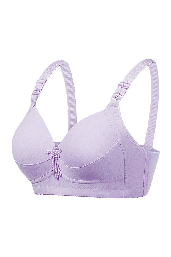 Bras for Women Padded Shaped Bras Wire Free Side Lifted Underwear Bras Elegant Solid Color Bras Gather Push Up Unwired Everyday Bras