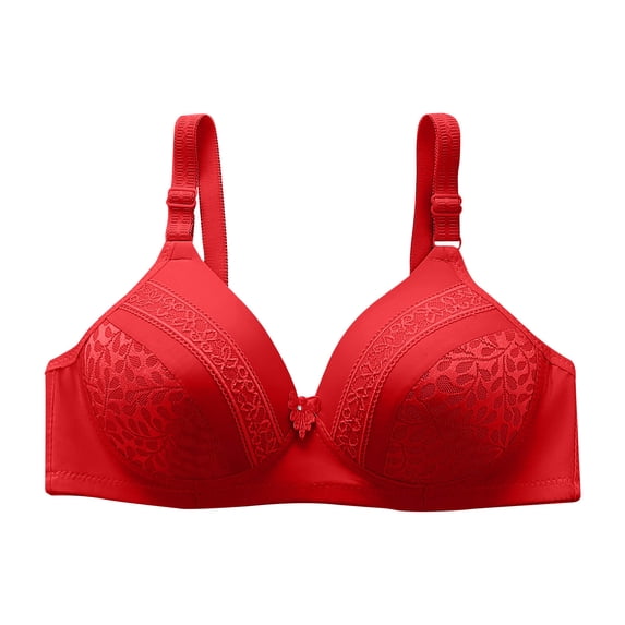 Fesfesfes Bras for Women Wireless Ladies Embroidered Glossy Comfortable Breathable Bra Underwear Bras Sport Bras