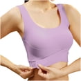 thumbnail image 1 of Fesfesfes Bras for Women Wireless Women's Fashion Yoga Sports Wirefree Front Cross Solid Tank Top, 1 of 4