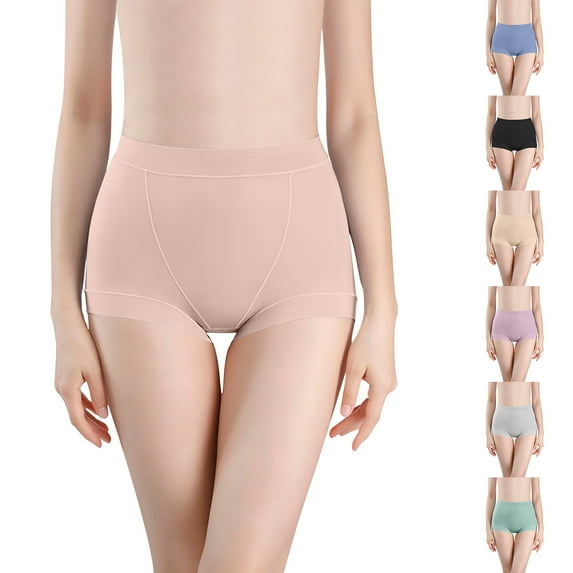 Fesfesfes Briefs For Womens Solid Color Breathable And Comfortable High Waisted Oversized Underwear