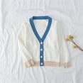 thumbnail image 1 of Fesfesfes Cardigan Sweater for Girls Toddler Kids Sweater Jacket V Neck Cardigan Cute Long Sleeve Shirts Thin Button Cardigan On Sale, 1 of 3