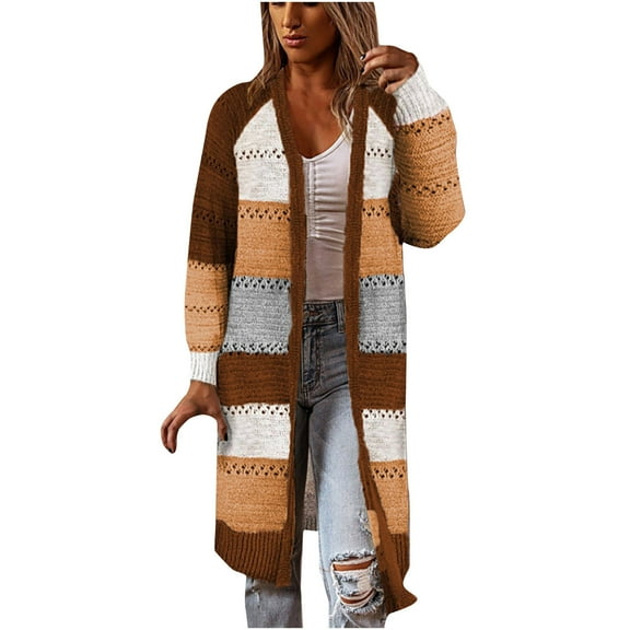 Fesfesfes Cardigan for Women Comfy Stylish Fashion Long Sleeve Sweater Casual Long Cardigan Tops