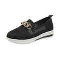 thumbnail image 1 of Fesfesfes Casual Shoes for Women Women's Fashion Flats Shoes Lightweight Soft Sneakers Metal Chain Decoration Casual Shoe US:9(42), 1 of 9