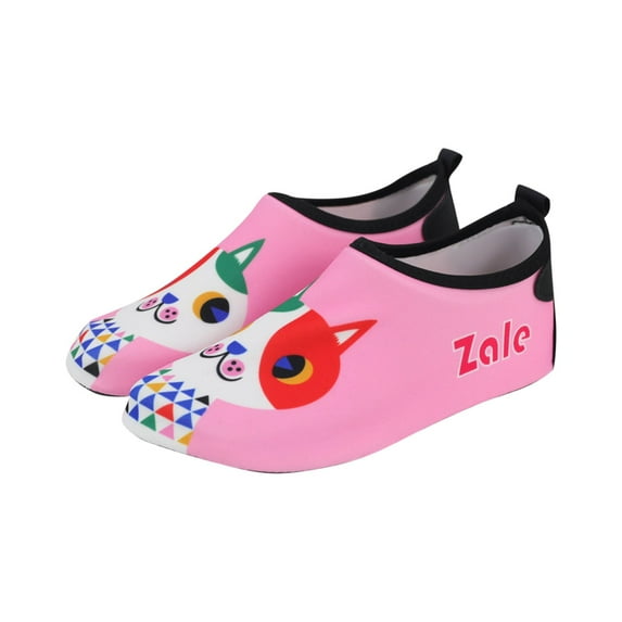 Fesfesfes Children's Five Finger Water Shoes and Summer Beach Swimming Shoes for Boys and Girls Slip on Snorkeling Socks with Soft Sole for Pool(Pink#2,6-7 Years)