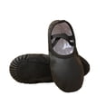 thumbnail image 1 of Fesfesfes Children's Lightweight Basic Dance Shoes,Multi-Color Breathable Canvas Dance Shoes for Girls,Low Heel Non-Slip for Dance Practice,Versatile for Performance and Daily Wear(Black,5.5-6 Years), 1 of 5