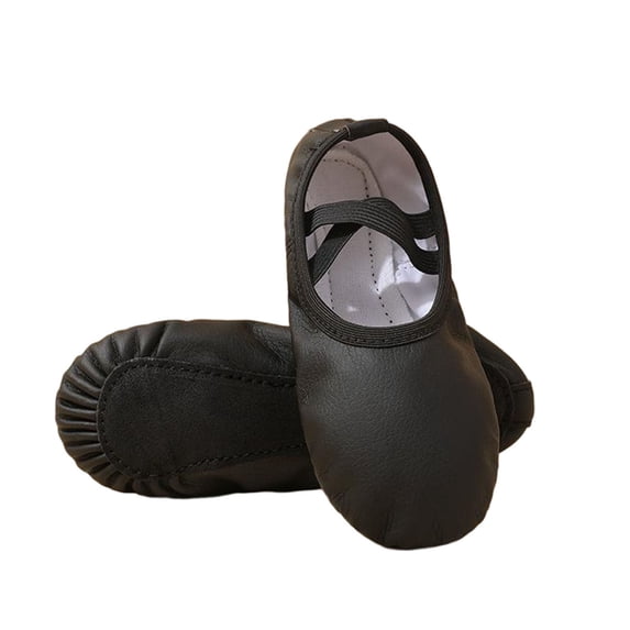 Fesfesfes Children's Lightweight Basic Dance Shoes,Multi-Color Breathable Canvas Dance Shoes for Girls,Low Heel Non-Slip for Dance Practice,Versatile for Performance and Daily Wear(Black,5.5-6 Years)