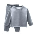 thumbnail image 1 of Fesfesfes Childrens Letter Print Round Neck Long Sleeve Top Elastic Waist Jogger Pants Set Cozy Fleece Homewear Outfit for Kids Boys Girls Youth Toddler Playwear(Gray,9-10 Years), 1 of 6