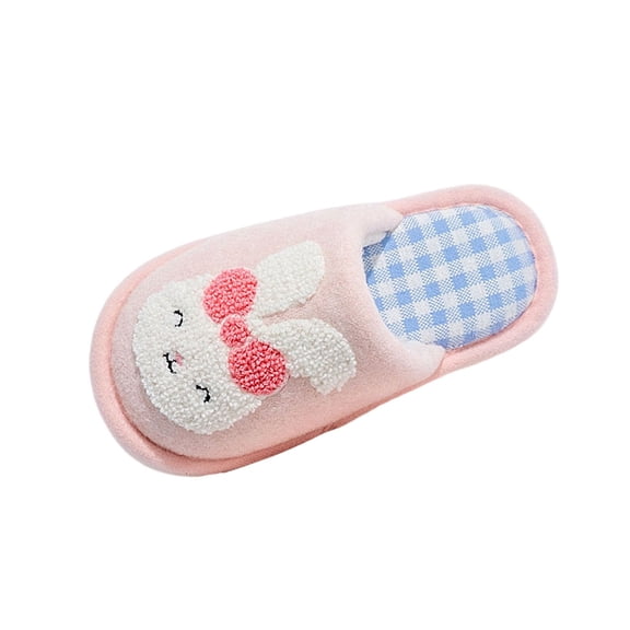 Fesfesfes Childrens Plush Lined Winter Slippers Cozy Indoor House Shoes with Non Slip Sole for Boys Girls Adorable Animal Designs for Active Kids Comfortable Everyday Wear(Pink#2,US:12 Little Kid)