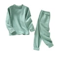 thumbnail image 1 of Fesfesfes Childrens Thermal Clothes Set 2 Piece Home Wear for Kids Boys and Girls Fall Winter Season Fleece Homewear Soft Cozy Outfit Long Sleeve Top and Pants(Green,2 Years), 1 of 6