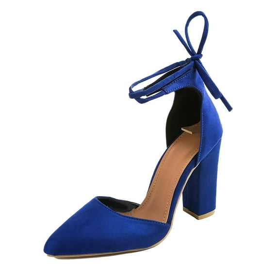 Fesfesfes Chunky Heels Women Summer Shoes Strap Heels Open Toe Breathable Sandals Party Shoes 9(42)