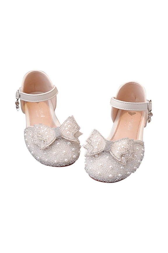 2-10 Years Kids Girls Dress Pumps Glitter Sequins Princess Low Heels Princess Dress Shoes Party Dance Shoes Rhinestone Sandals