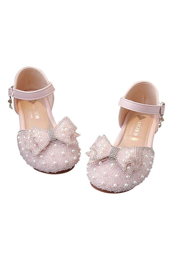 2-10 Years Kids Girls Dress Pumps Glitter Sequins Princess Low Heels Princess Dress Shoes Party Dance Shoes Rhinestone Sandals