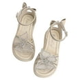 thumbnail image 1 of Fesfesfes Children Girls' Summer Sandals Kids Girls' Sandals Roman Shoes Soft Soled Open Toe Princess Shoes Beach Shoes 3-13 Years, 1 of 4
