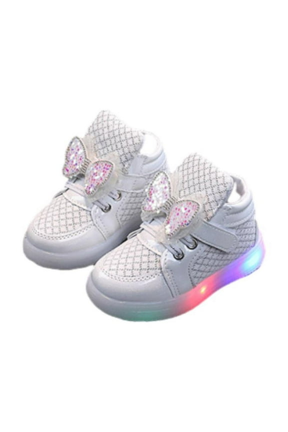Girls Sneakers LED Flashing Lights Shoes Kids Glowing Luminous Shoes Toddler Light Up Adorable Outdoor Running Sneakers for Kids