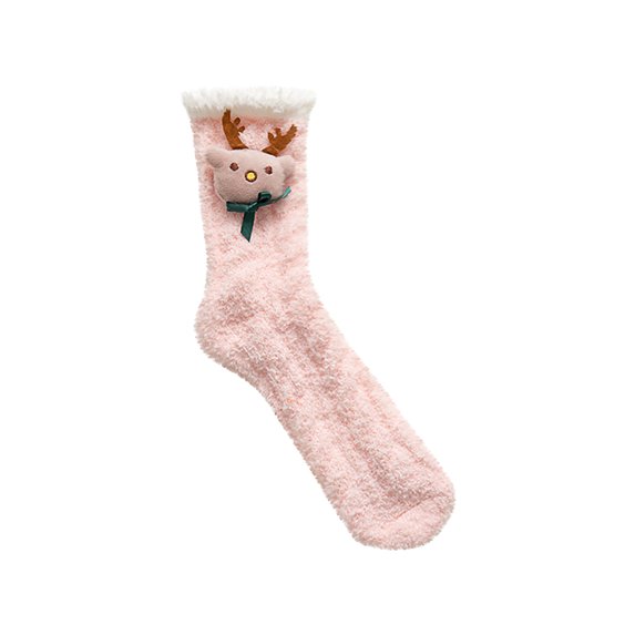 Fesfesfes Clearance Ladies Socks Women Cute Winter Warm Sleeping Socks Christmas Socks Floor Socks