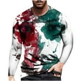thumbnail image 1 of Fesfesfes Men's Long Sleeve Sweatshirt Crewneck Printed Blouse Tops, 1 of 5