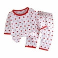 thumbnail image 1 of Fesfesfes Toddler's 2-Piece Homewear Set Soft Long Sleeve Top and Comfort Pants Two Piece Set for Girls and Boys Home Wear(Pink#4,5 Years), 1 of 4