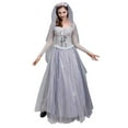 thumbnail image 1 of Fesfesfes Women Dress Solid Color Halloween Dress Adult Cosplay Gothic Bride Dress Evenig Gowns Party Dress, 1 of 9