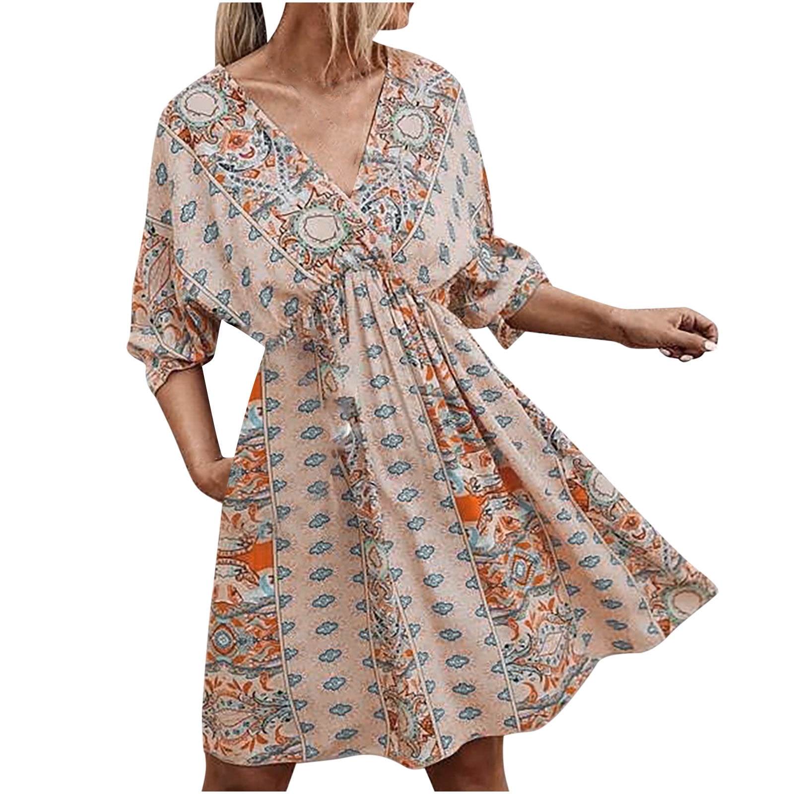 Short Sleeve cotton linen summer Dress 3272 Short Sleeve cotton linen summer Dress 3272
