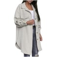 thumbnail image 1 of Fesfesfes Clearance Womens Cardigan Ladies Solid Color Lapel Cardigan Long Sleeve Coat Buttons Outerwear, 1 of 1